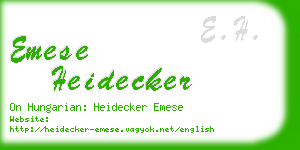 emese heidecker business card